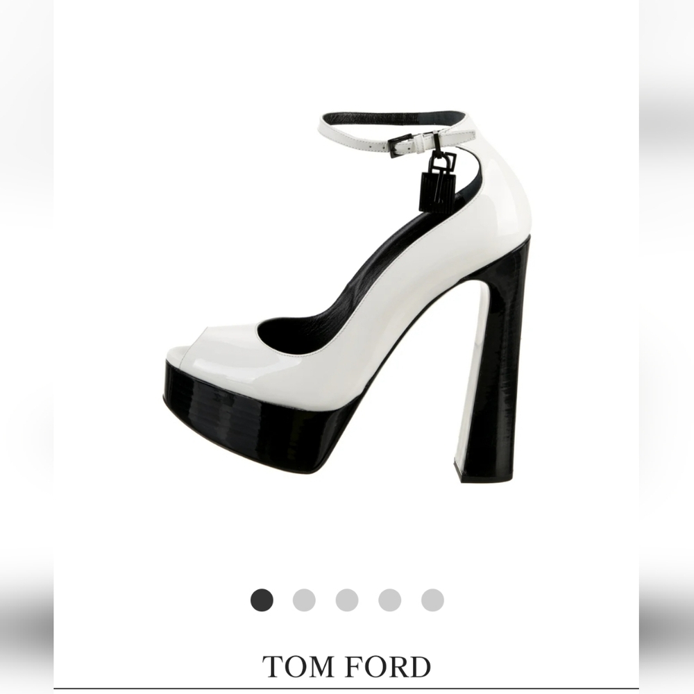 Brand New in Box Tom Ford White + Black Platform Pumps, 39.5